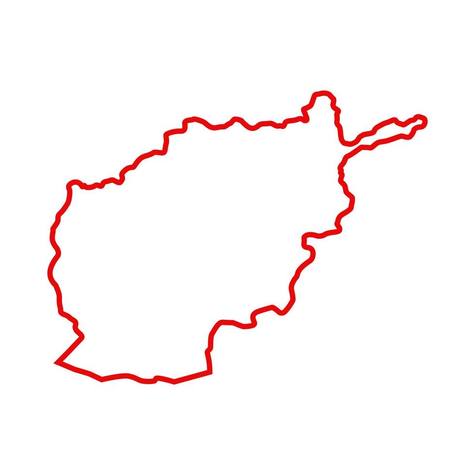 mapa do afeganistão ilustrado em fundo branco vetor