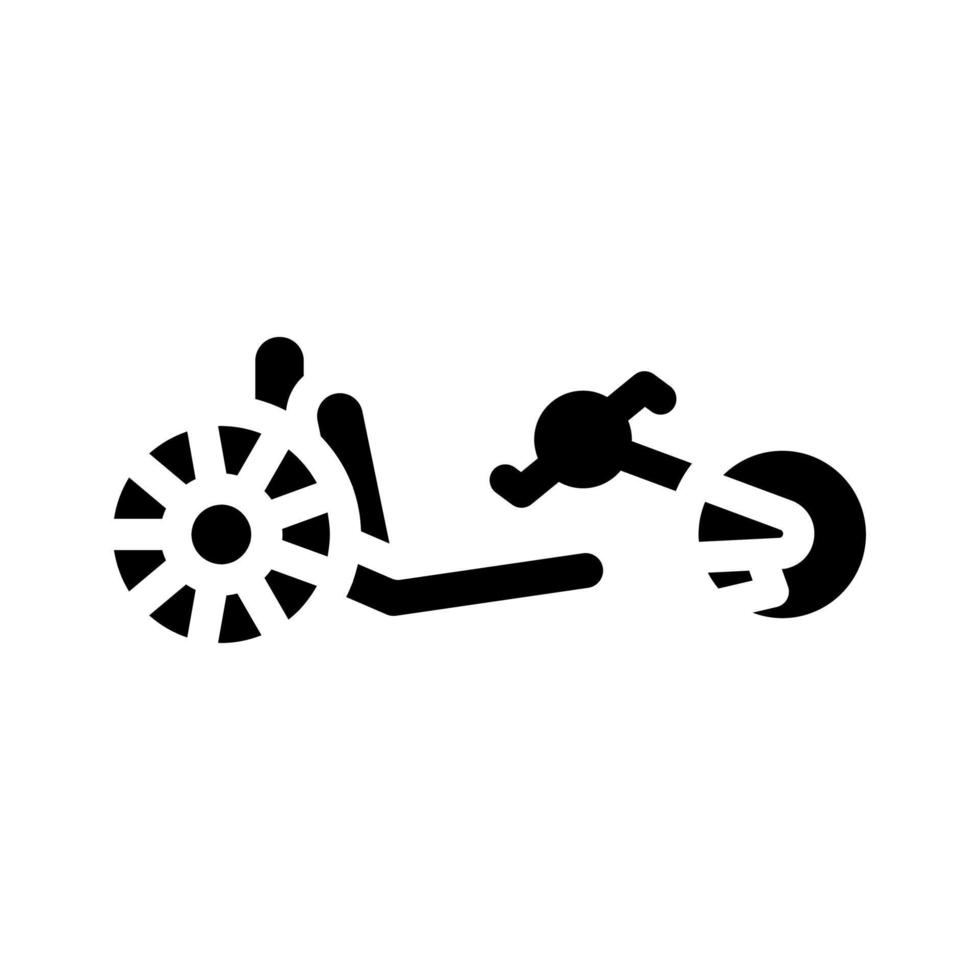 ilustração vetorial de ícone de glifo de vida inclusiva velomobile vetor