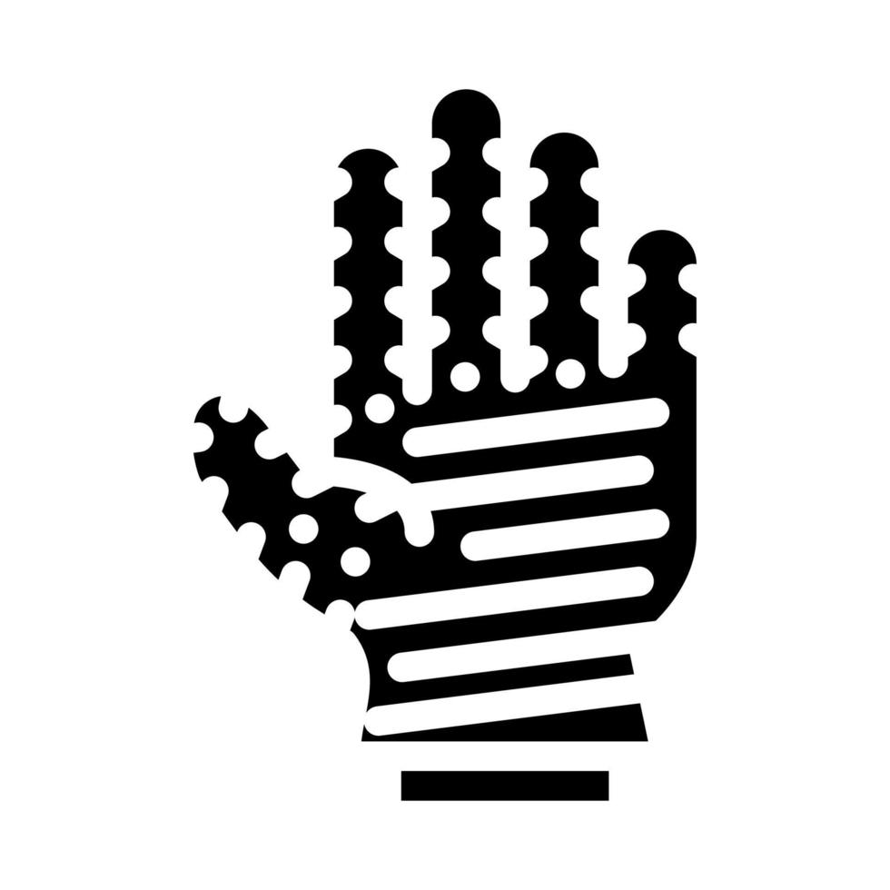 ilustração vetorial de ícone de glifo de aparador de luvas plana vetor
