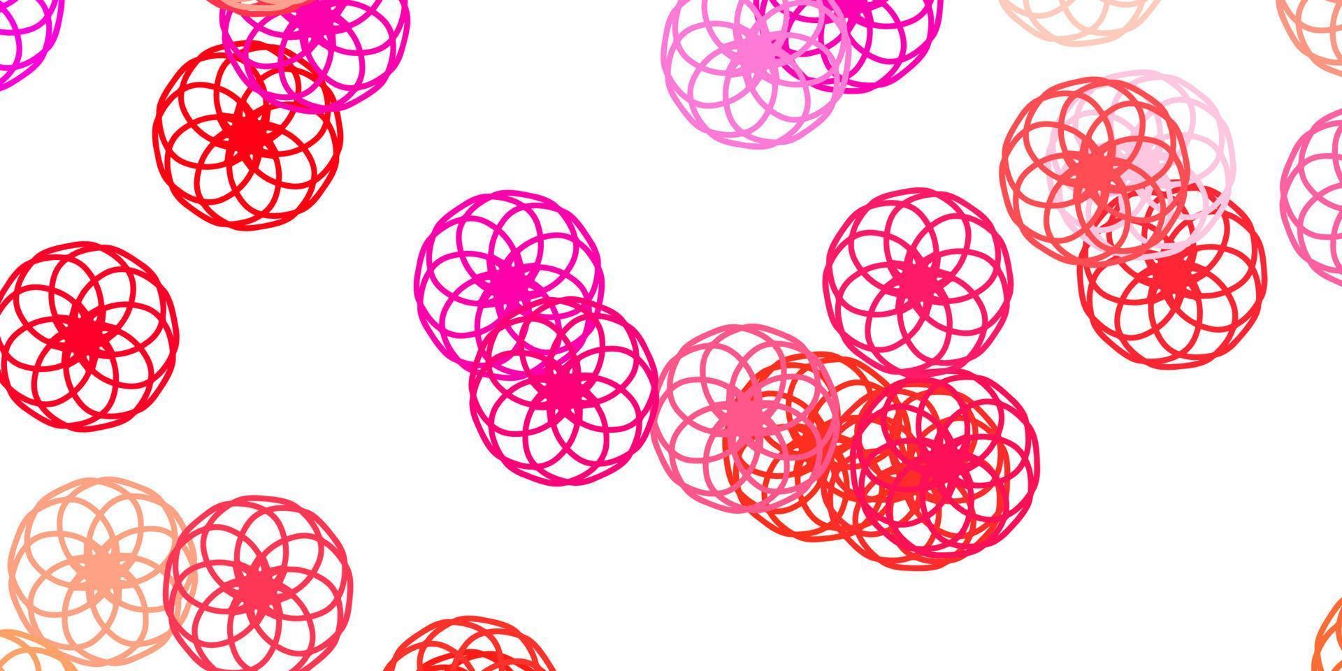 layout de vetor rosa claro com formas de círculo.