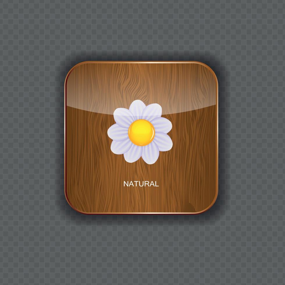 ilustração vetorial de ícones de aplicação de madeira flor vetor