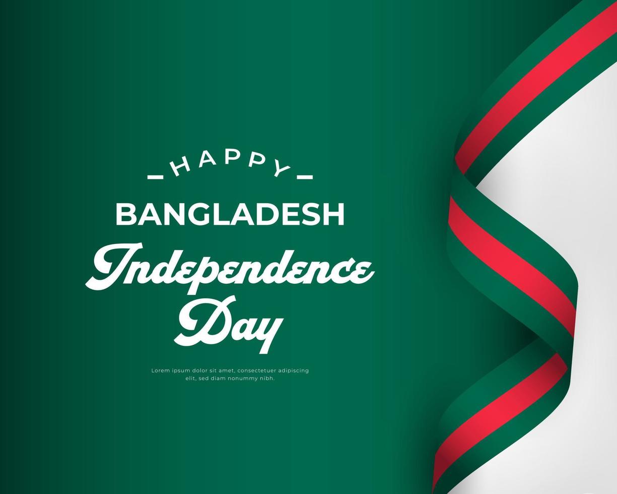 feliz dia da independência de bangladesh 26 de março ilustração vetorial de celebração. modelo para cartaz, banner, publicidade, cartão de felicitações ou elemento de design de impressão vetor