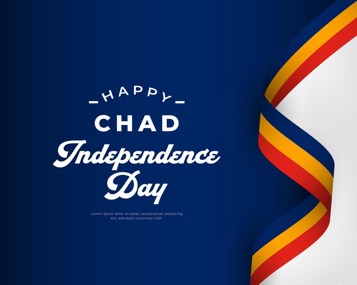 feliz dia da independência do chad 28 de novembro ilustração vetorial de celebração. modelo para cartaz, banner, publicidade, cartão de felicitações ou elemento de design de impressão vetor