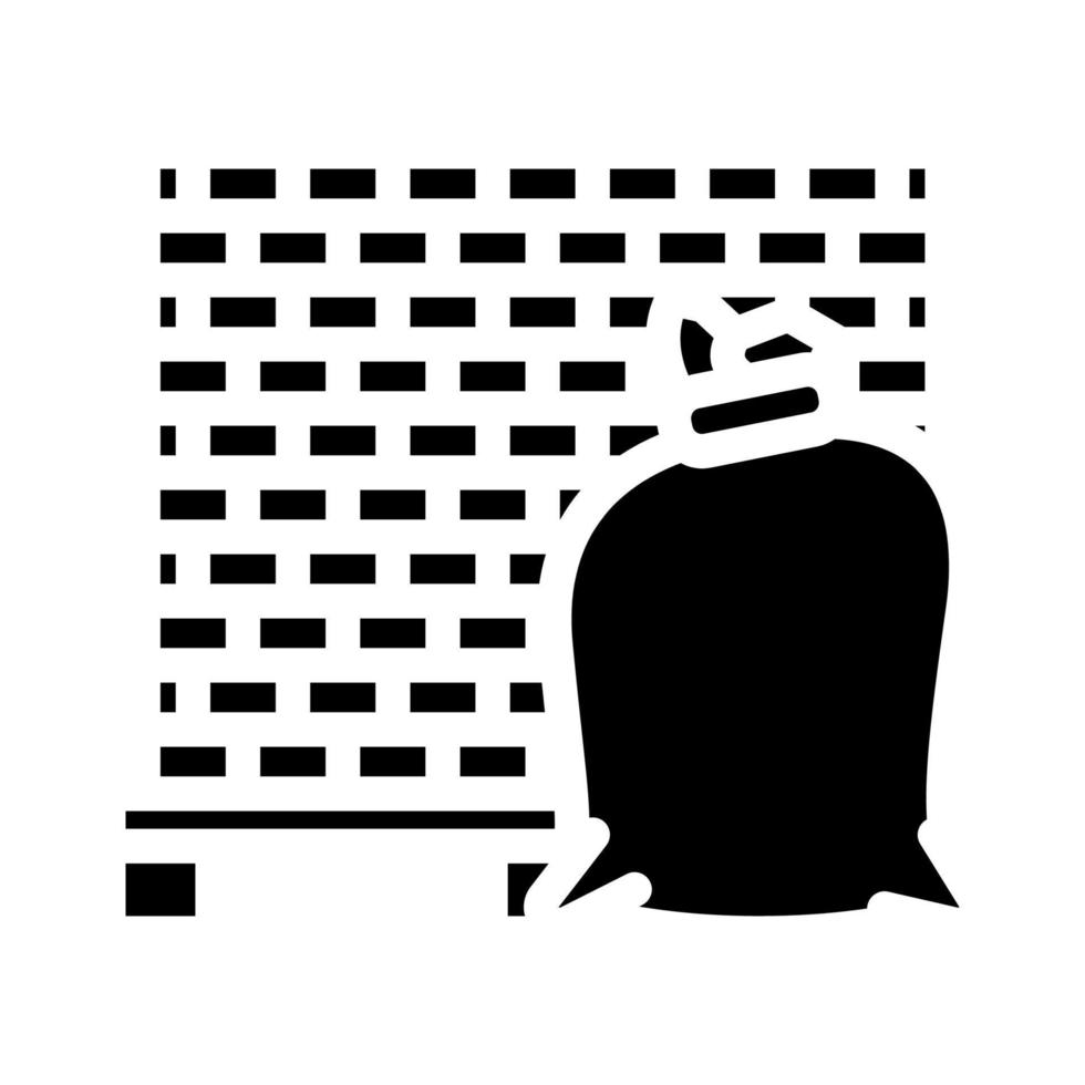 ilustração em vetor de ícone de glifo por atacado de materiais de construção