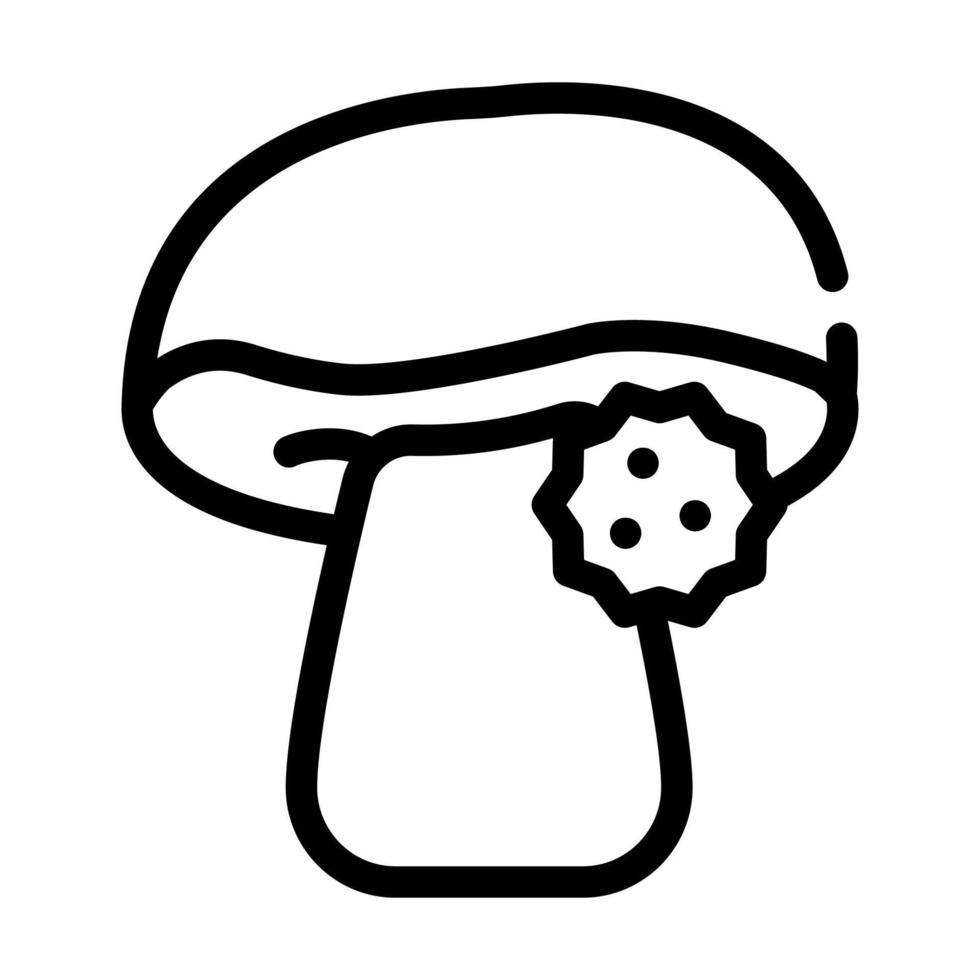 ilustração vetorial de ícone de linha de alergia de cogumelo plana vetor