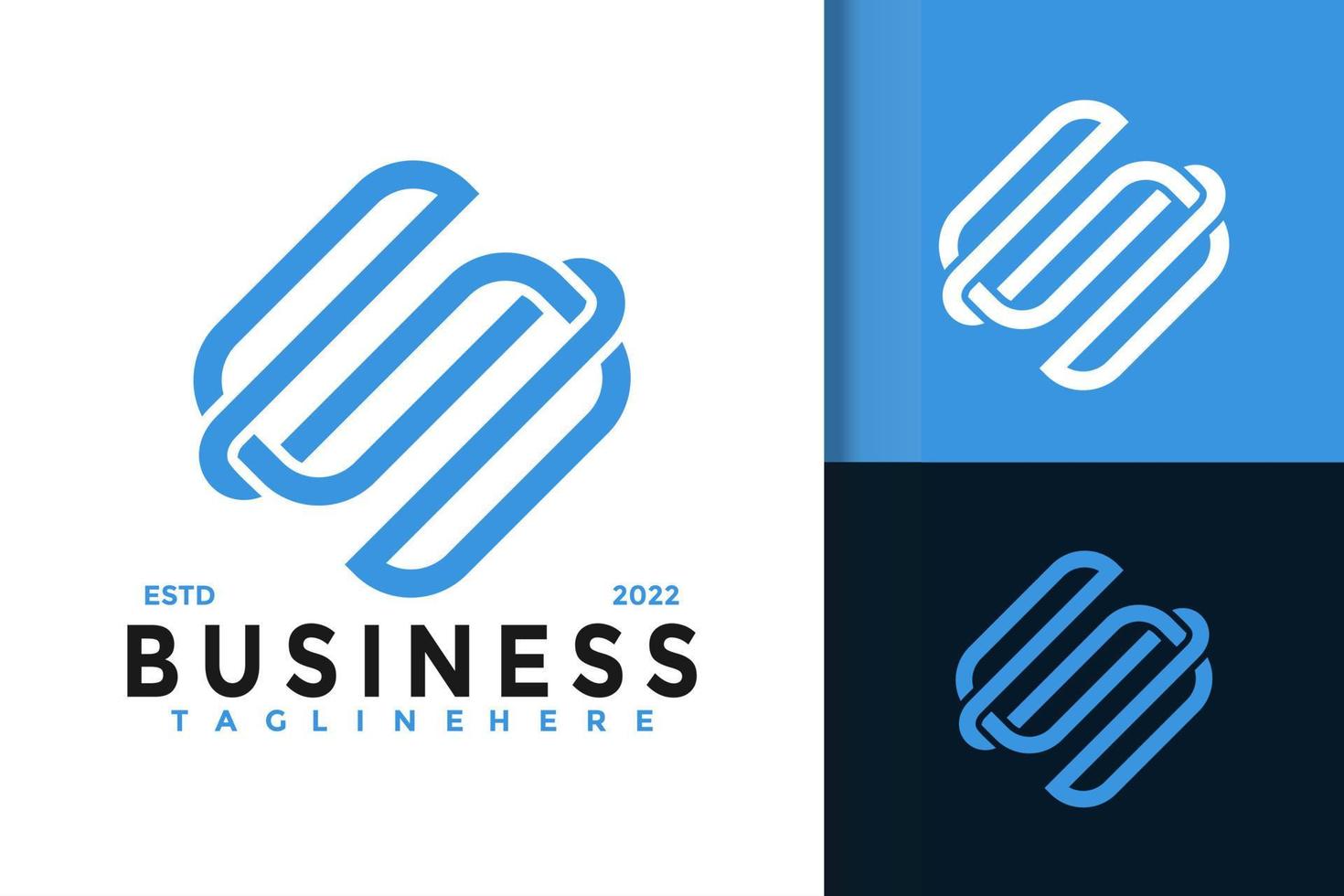 modelo de vetor de design de logotipo moderno de negócios de letra s