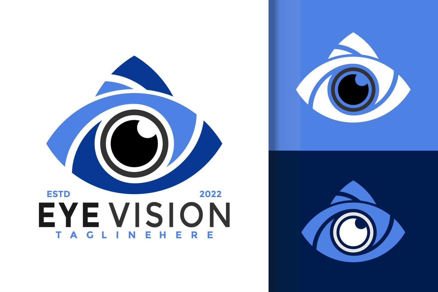 modelo de vetor de design de logotipo moderno de visão ocular