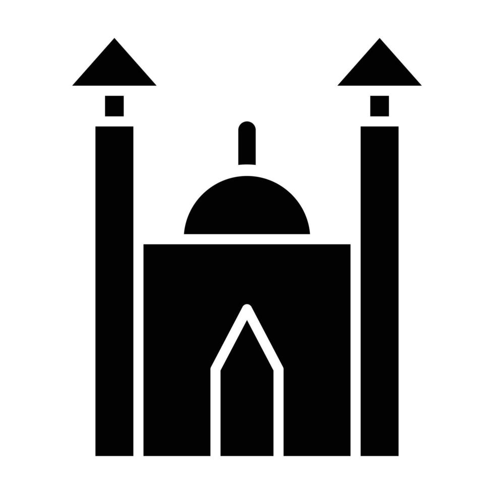 estilo de ícone da mesquita vetor
