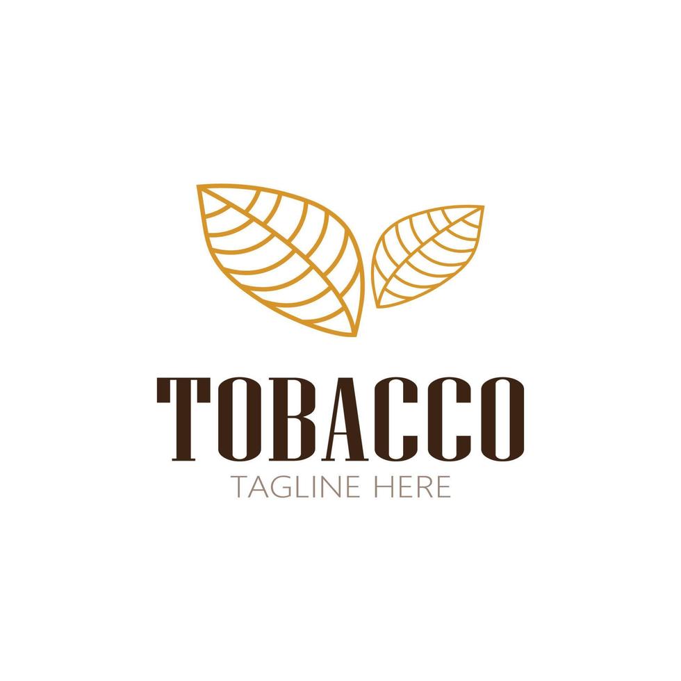 logotipo de folha de tabaco, campo de tabaco e vetor de design de modelo de logotipo de cigarro de tabaco