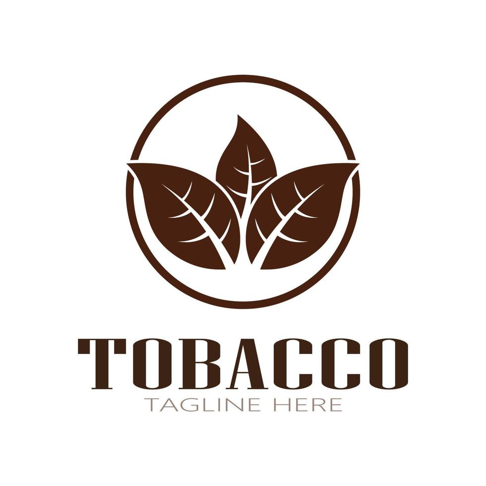 logotipo de folha de tabaco, campo de tabaco e vetor de design de modelo de logotipo de cigarro de tabaco