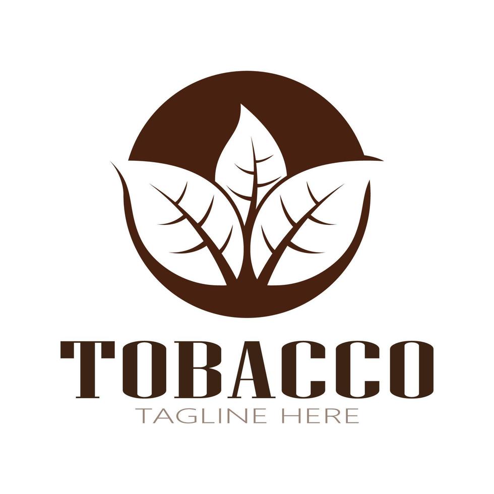 logotipo de folha de tabaco, campo de tabaco e vetor de design de modelo de logotipo de cigarro de tabaco
