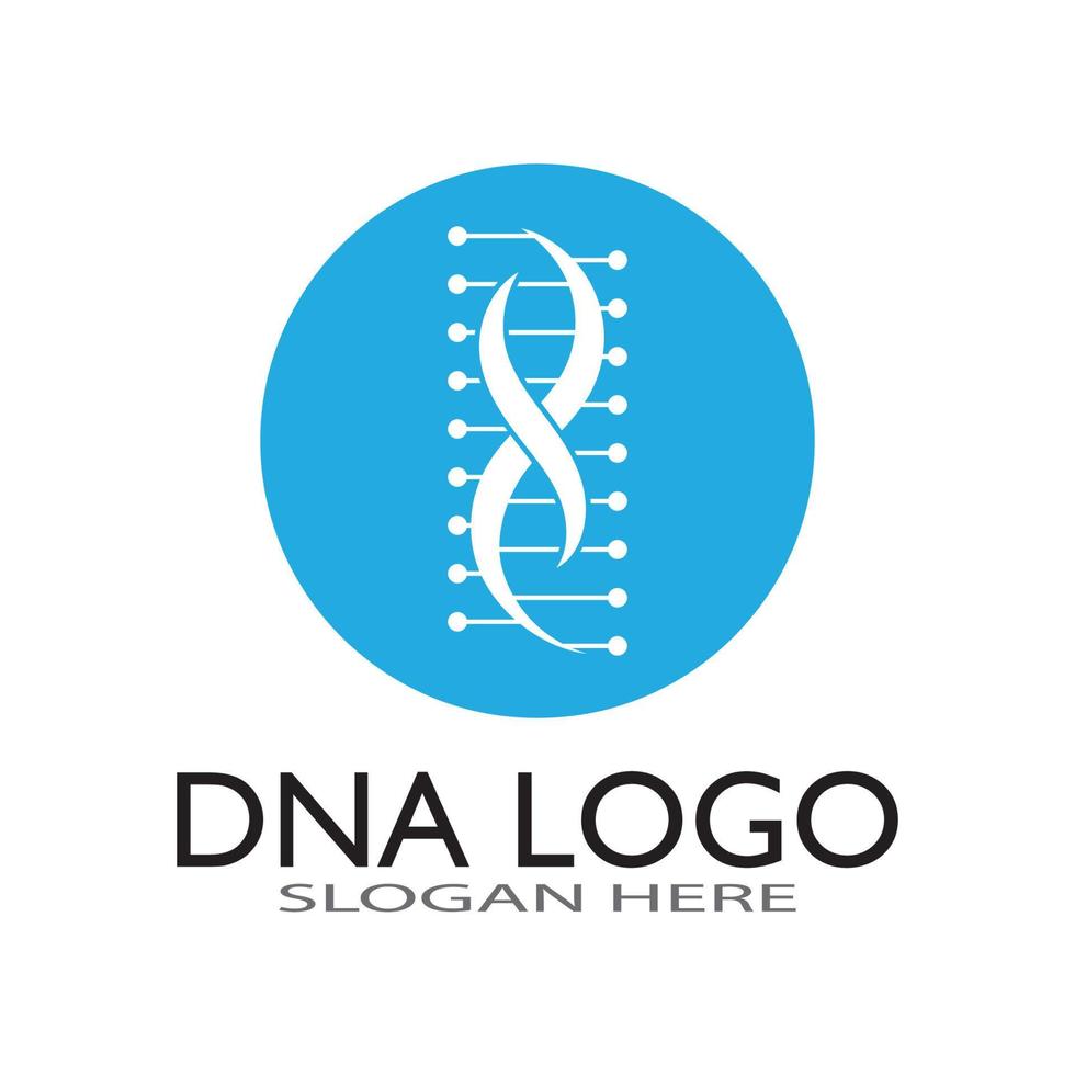 modelo de design de logotipo de vetor de DNA logotipo médico moderno símbolo de ícone de ciência de laboratório Vetor de sinal de farmacologia colorido