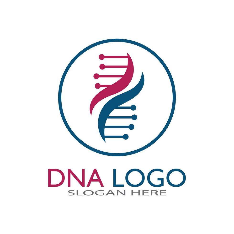 modelo de design de logotipo de vetor de DNA logotipo médico moderno símbolo de ícone de ciência de laboratório Vetor de sinal de farmacologia colorido