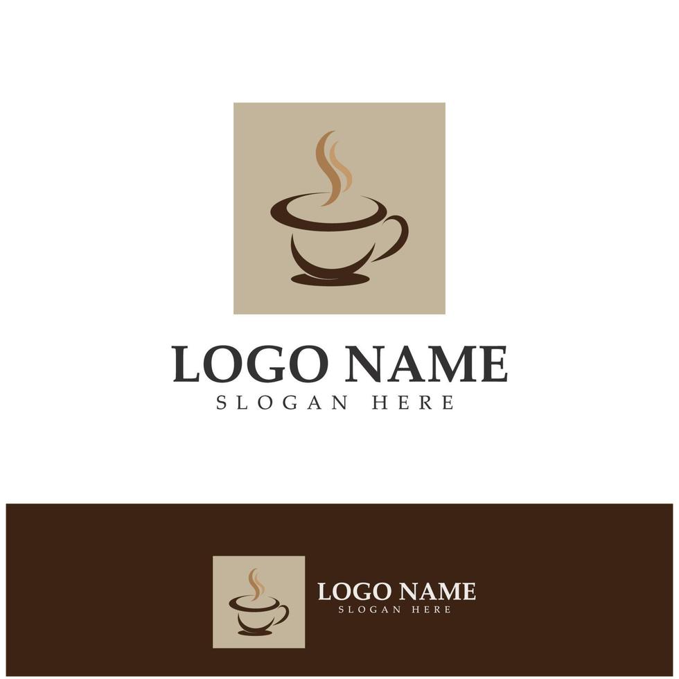 vetor de design de modelo de logotipo de xícara de café