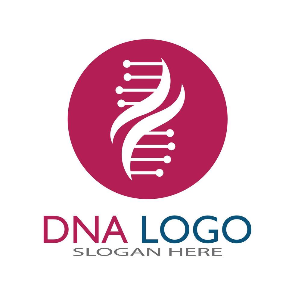 modelo de design de logotipo de vetor de DNA logotipo médico moderno símbolo de ícone de ciência de laboratório Vetor de sinal de farmacologia colorido