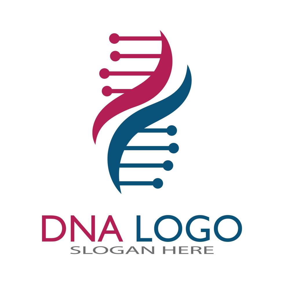 modelo de design de logotipo de vetor de DNA logotipo médico moderno símbolo de ícone de ciência de laboratório Vetor de sinal de farmacologia colorido