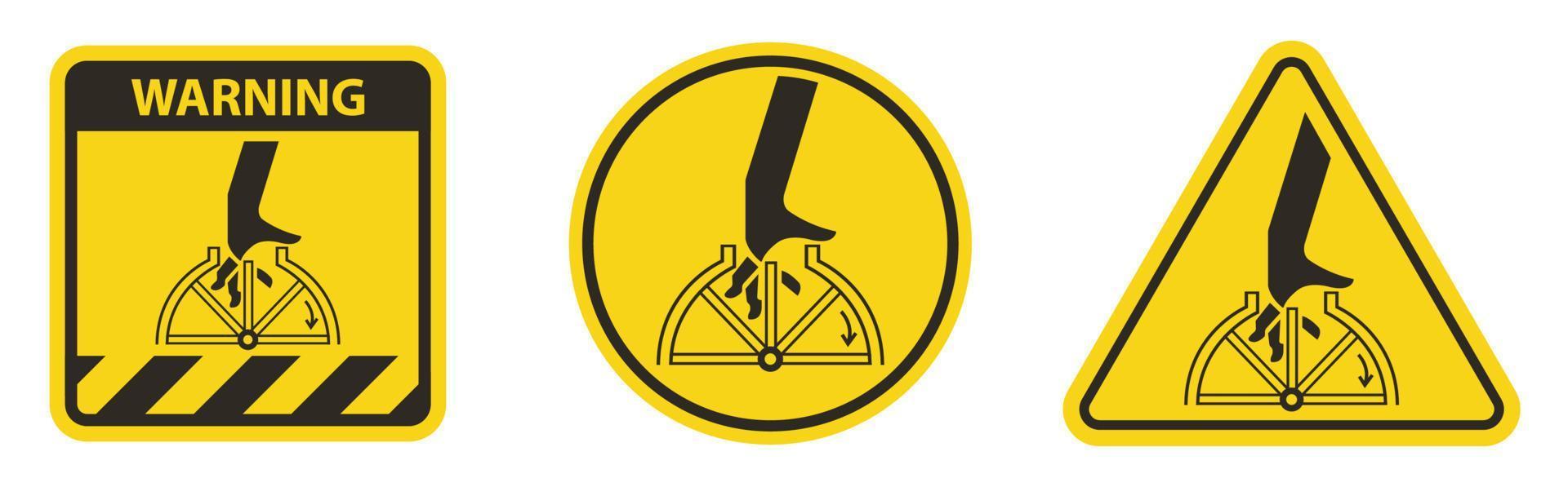 sinal de símbolo giratório de emaranhamento de mão isolado no fundo branco, ilustração vetorial eps.10 vetor