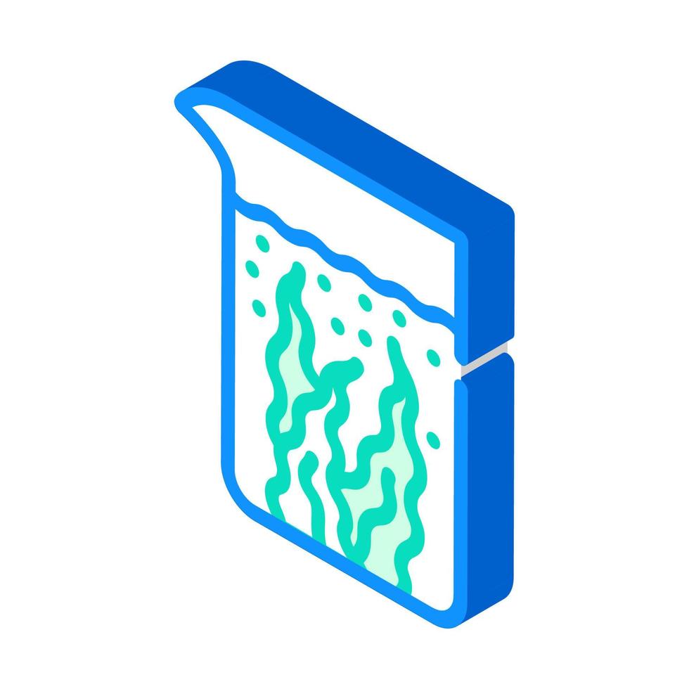 cultivo de algas para ilustração em vetor ícone isométrico de biocombustível