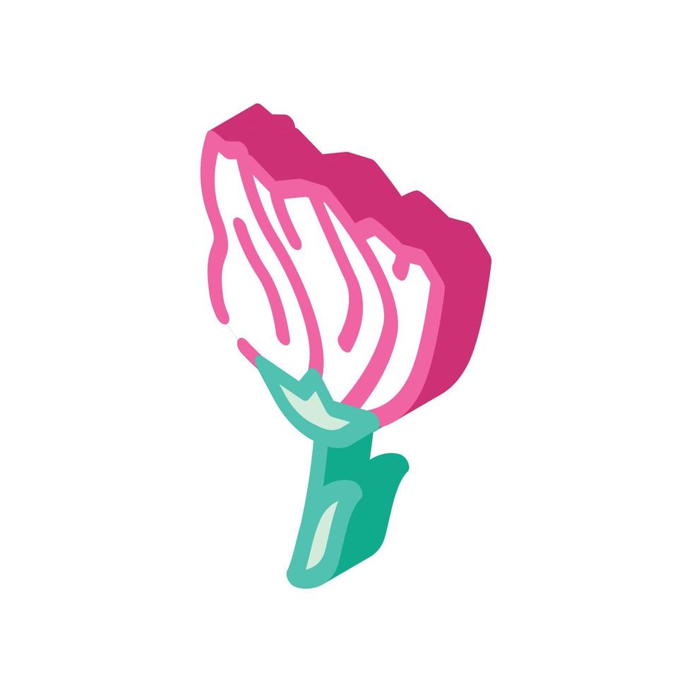 ilustração em vetor ícone isométrico de flor de lisianthus