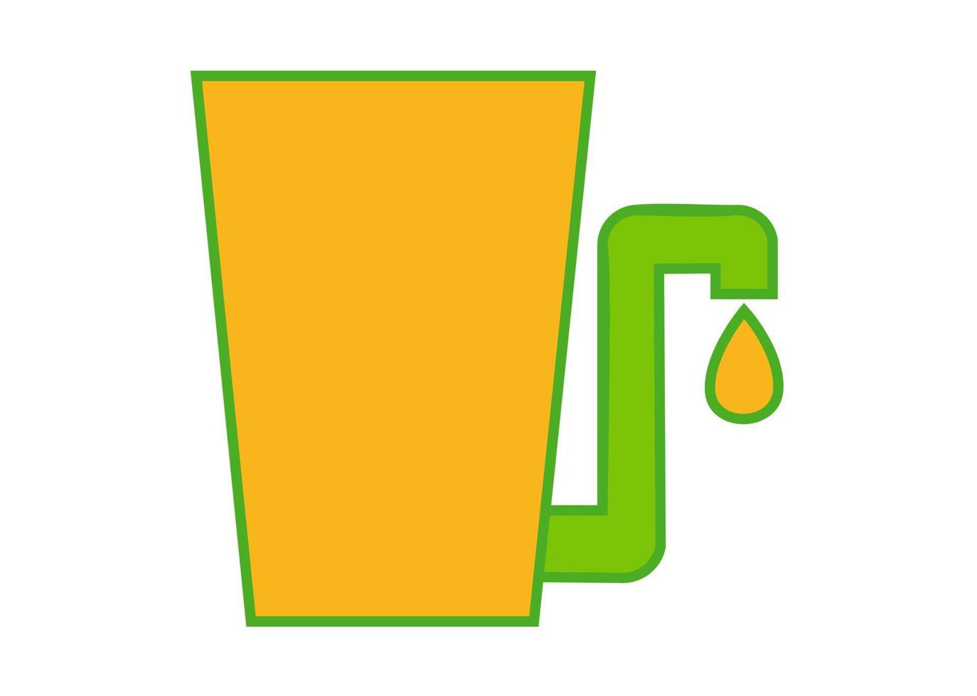 design de ícone ou símbolo para a forma de um recipiente de água limpa vetor