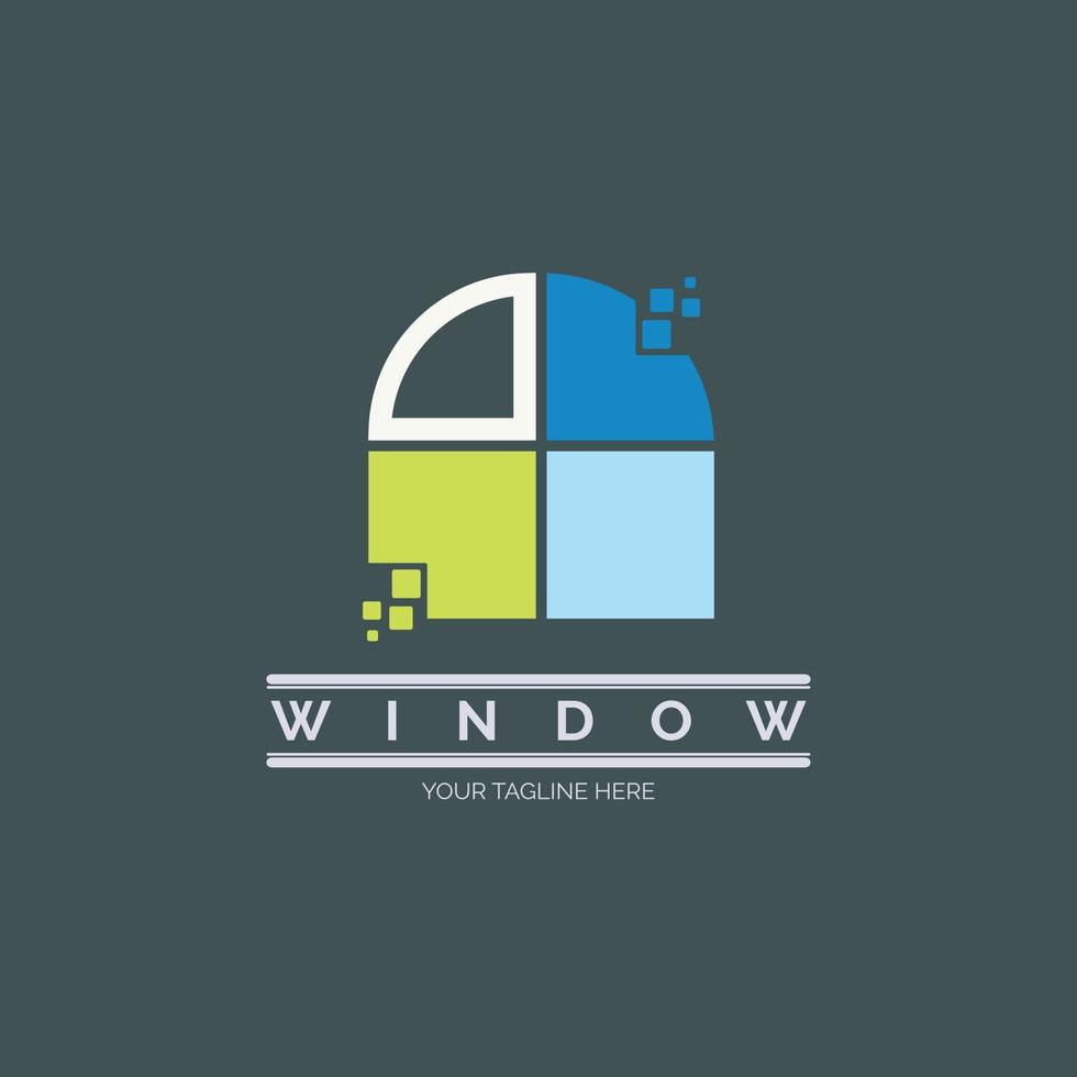 design de modelo de logotipo moderno do windows para marca ou empresa e outros vetor