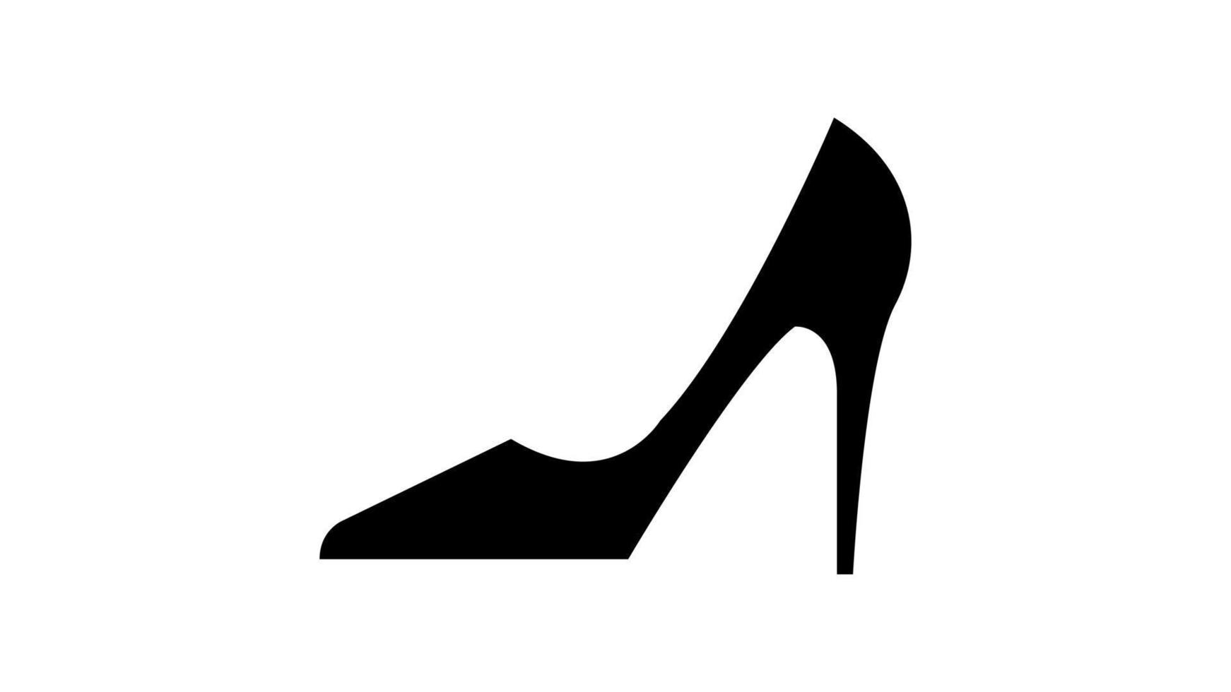 ilustração em vetor sillhoutte de sapatos de salto alto