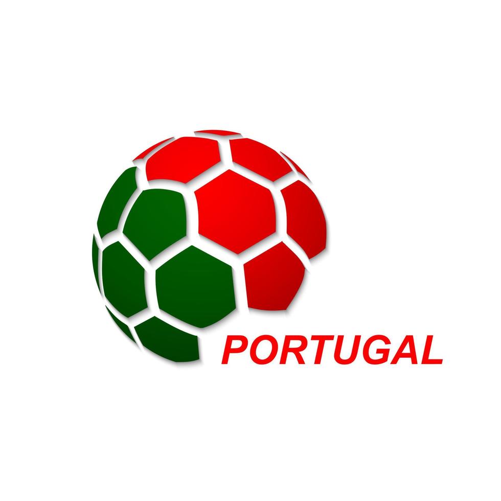 bola de futebol abstrata com cores da bandeira nacional vetor