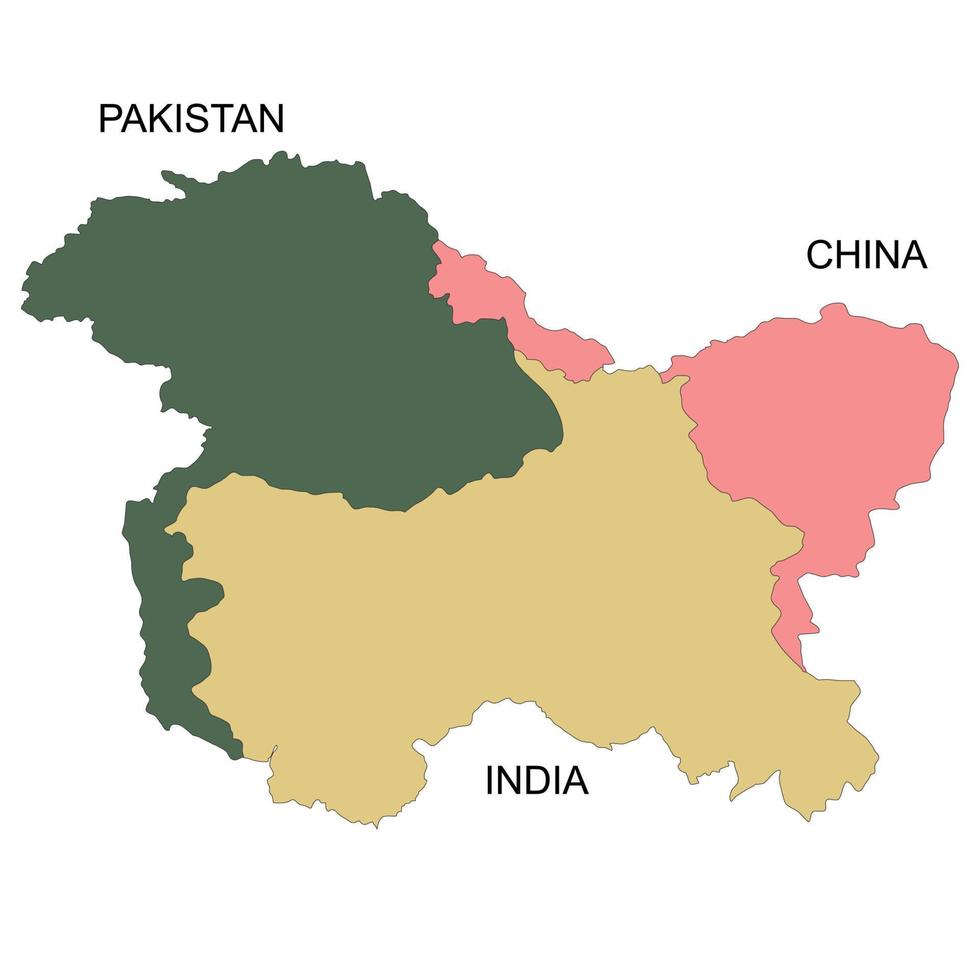mapa da Caxemira é uma região geográfica vetor
