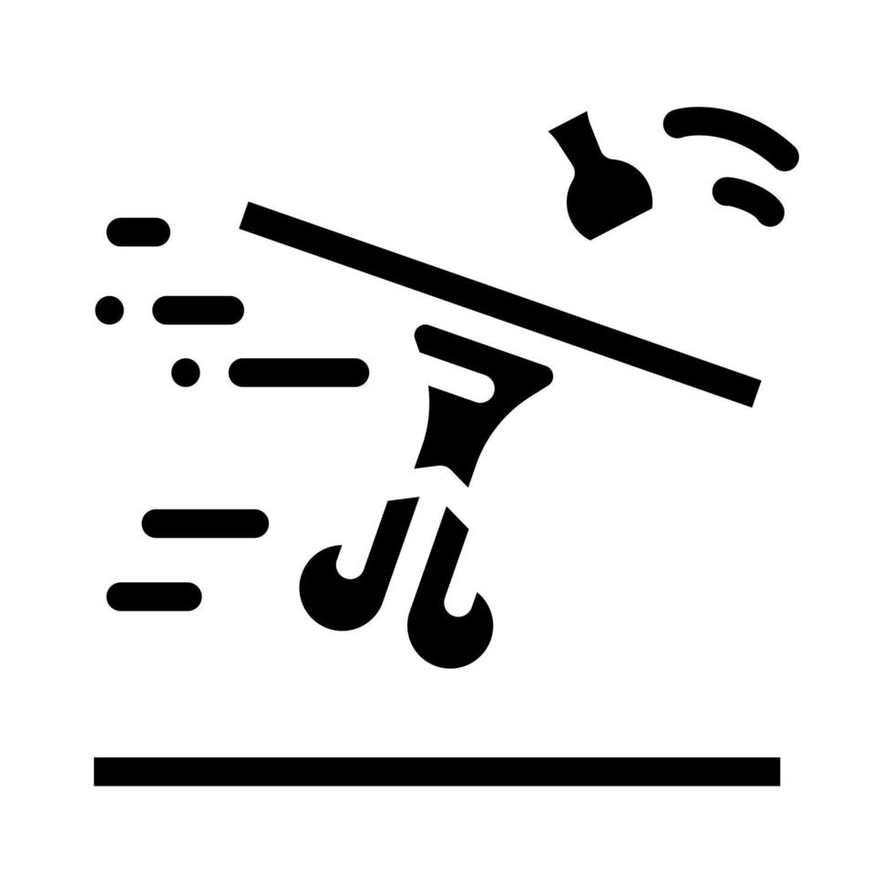 ilustração vetorial de ícone de glifo de medo poltergeist vetor
