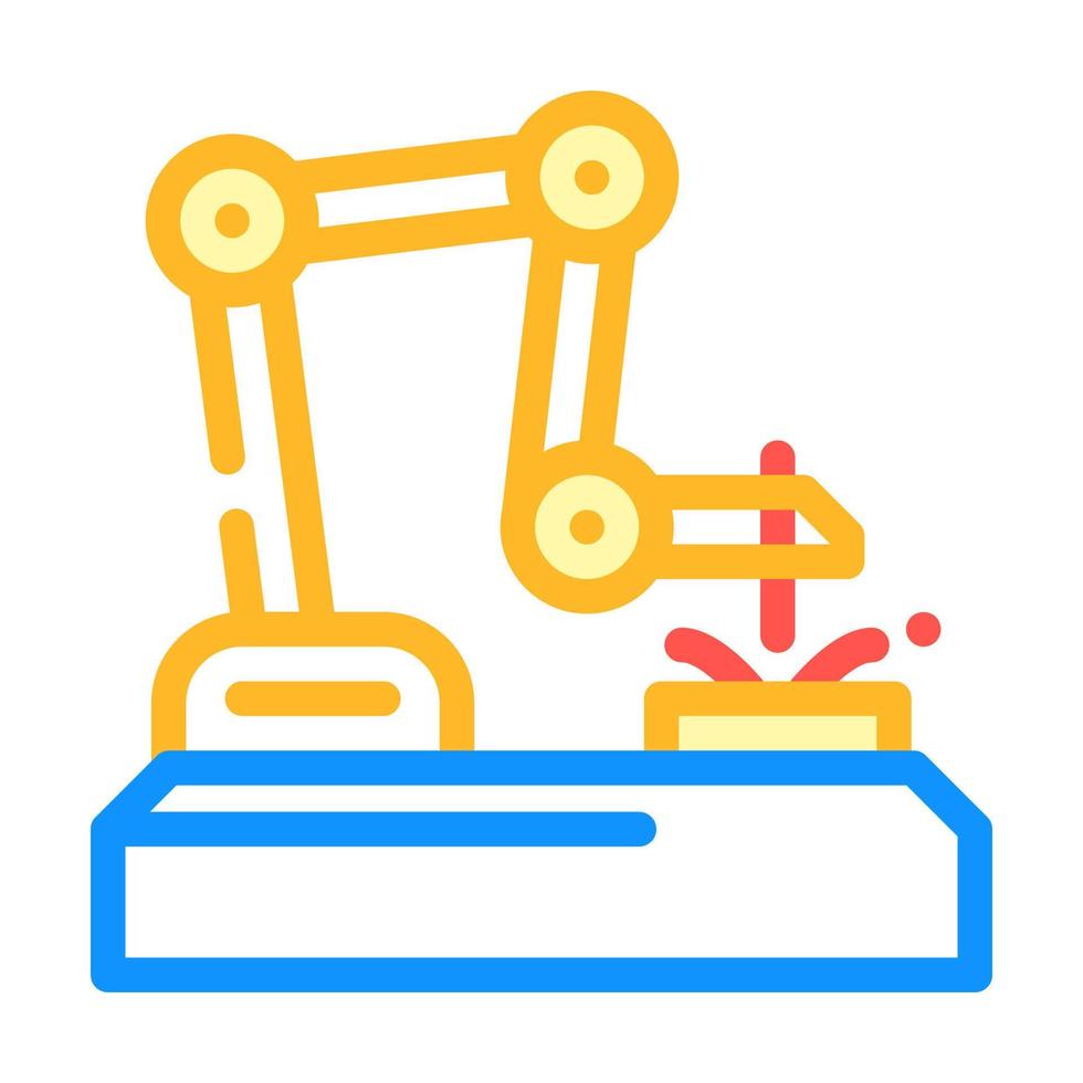 ilustração em vetor ícone de cor de soldador robô