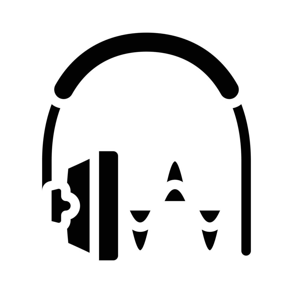 ilustração em vetor ícone glifo de equipamento de teste auditivo