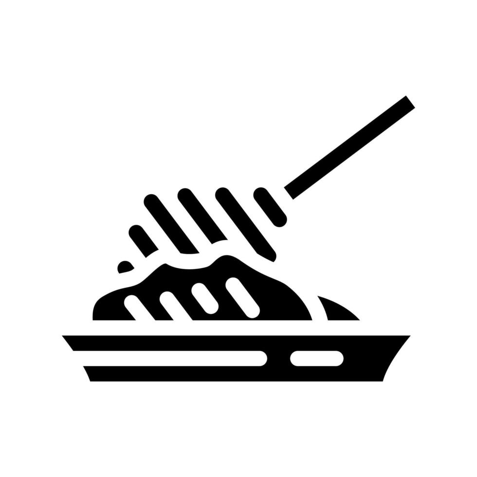 ilustração em vetor ícone de glifo de sobremesa de mel