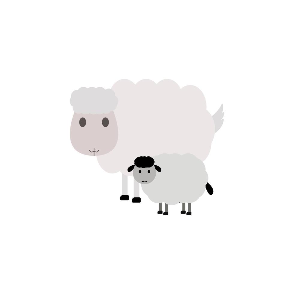 design de ilustração de elementos vetoriais de ovelhas vetor
