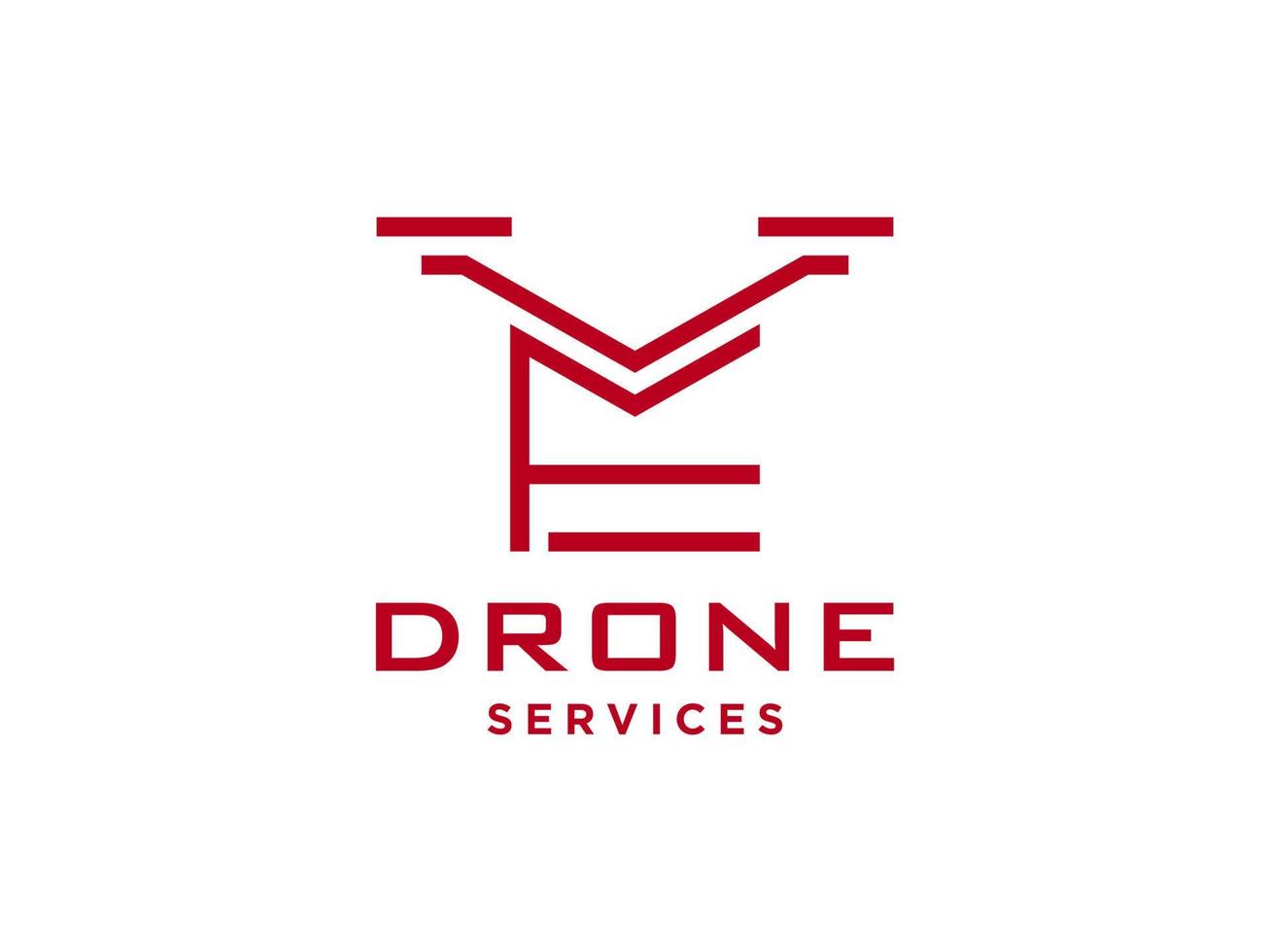 letra f ícone de vetor de modelo de logotipo de drone. vetor de drone de fotografia. ícone de vetor de quadricóptero