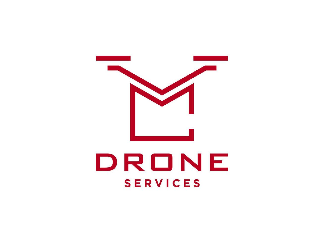 ícone de vetor de modelo de logotipo de drone letra c. vetor de drone de fotografia. ícone de vetor de quadricóptero