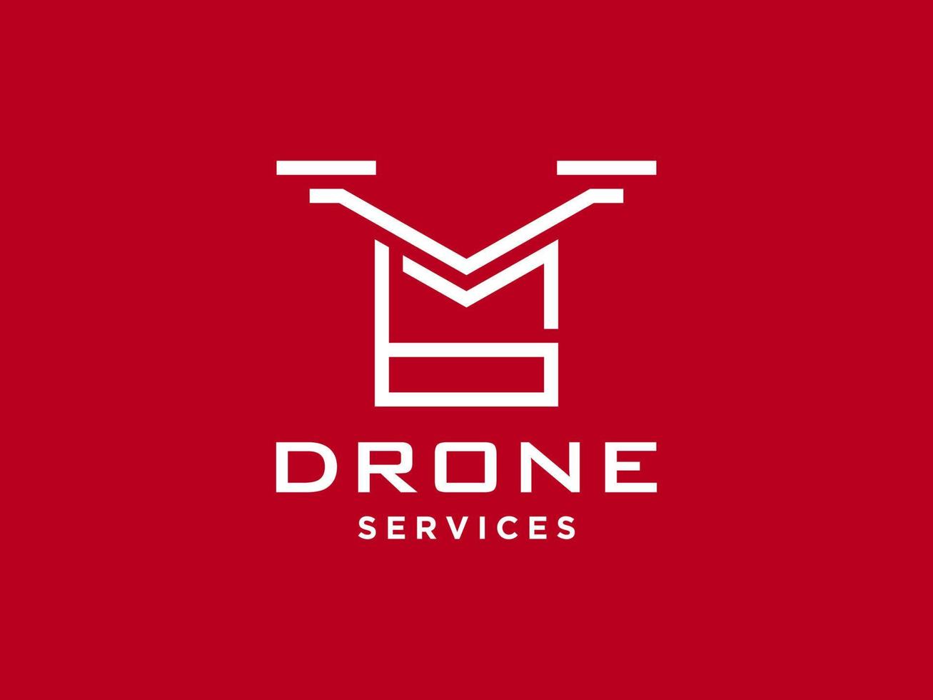 ícone de vetor de modelo de logotipo de drone letra b. vetor de drone de fotografia. ícone de vetor de quadricóptero