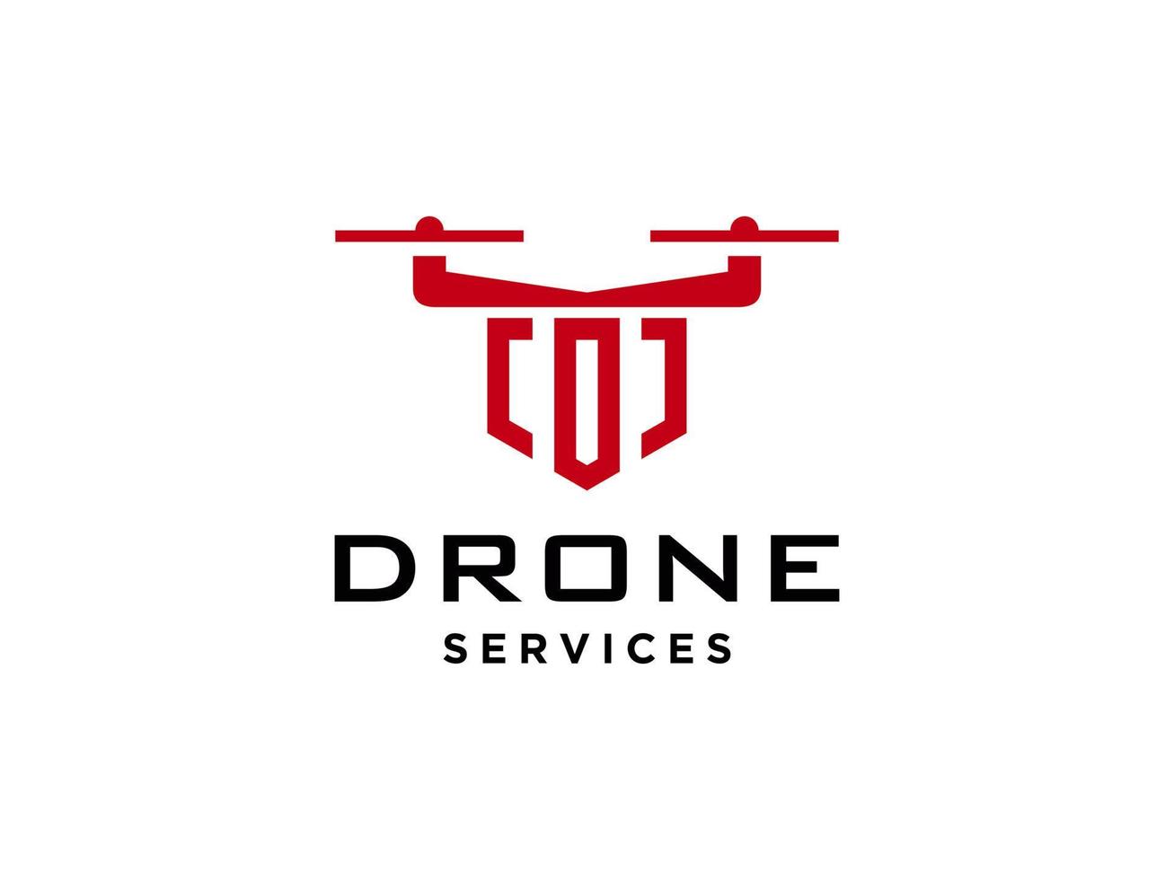 letra i ícone de vetor de modelo de logotipo de drone. vetor de drone de fotografia. ícone de vetor de quadricóptero