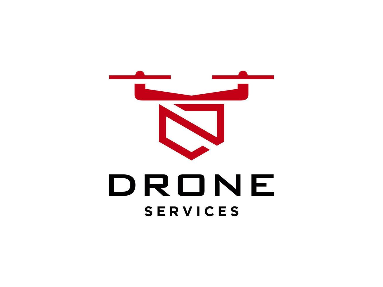 ícone de vetor de modelo de logotipo de drone letra n. vetor de drone de fotografia. ícone de vetor de quadricóptero