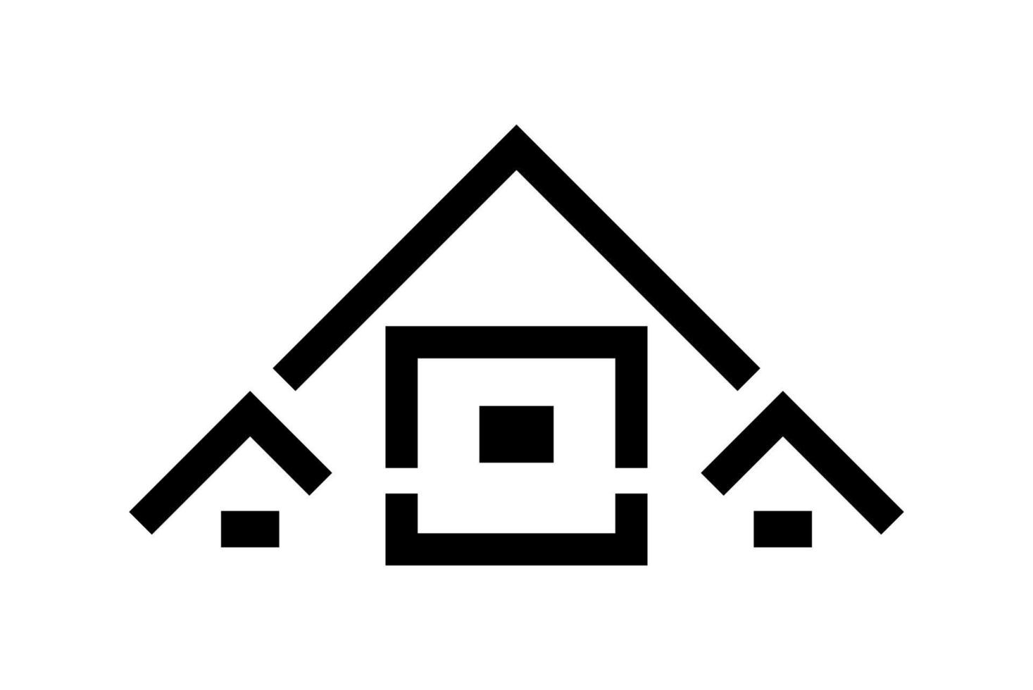 modelo de logotipo de telhado, ilustração vetorial vetor