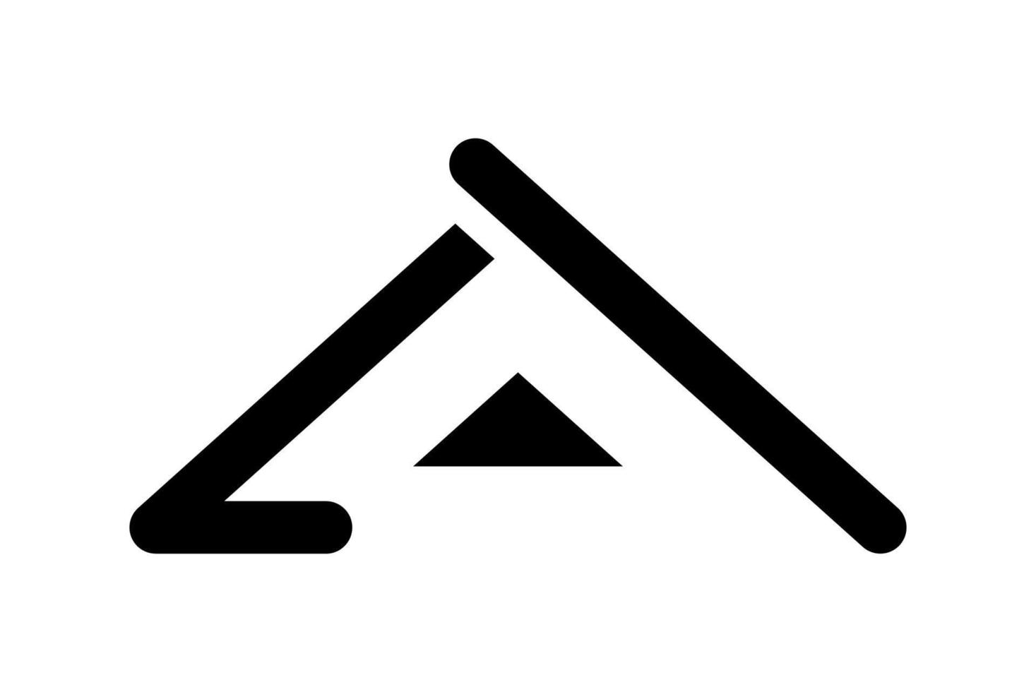 modelo de logotipo de telhado, ilustração vetorial vetor