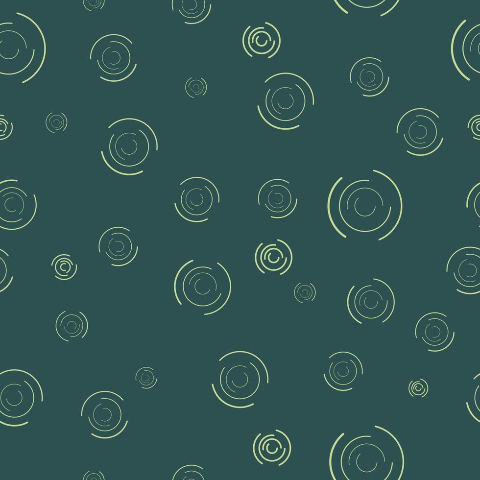 padrão perfeito, círculo abstrato sobre fundo verde escuro, ilustração vetorial vetor