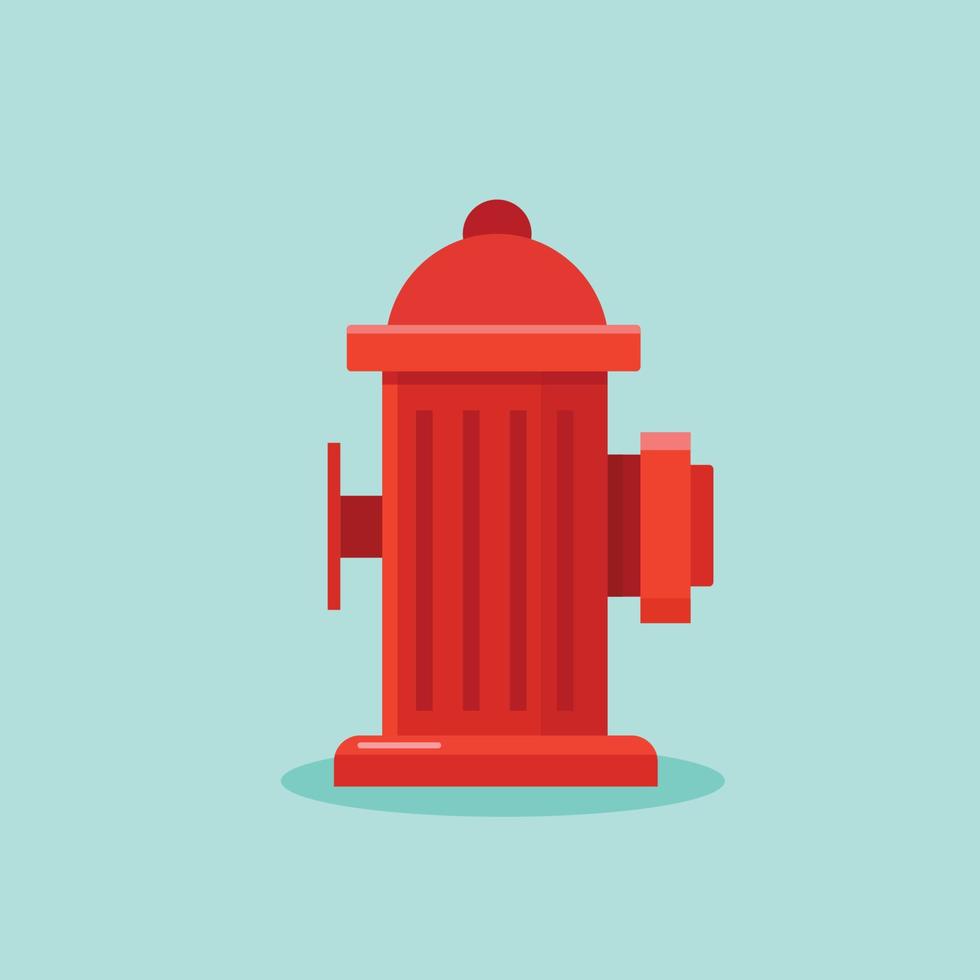 vetor de ícone de hidrante. ícone de hidrante plano na moda da coleção de estados unidos isolada em fundo azul.