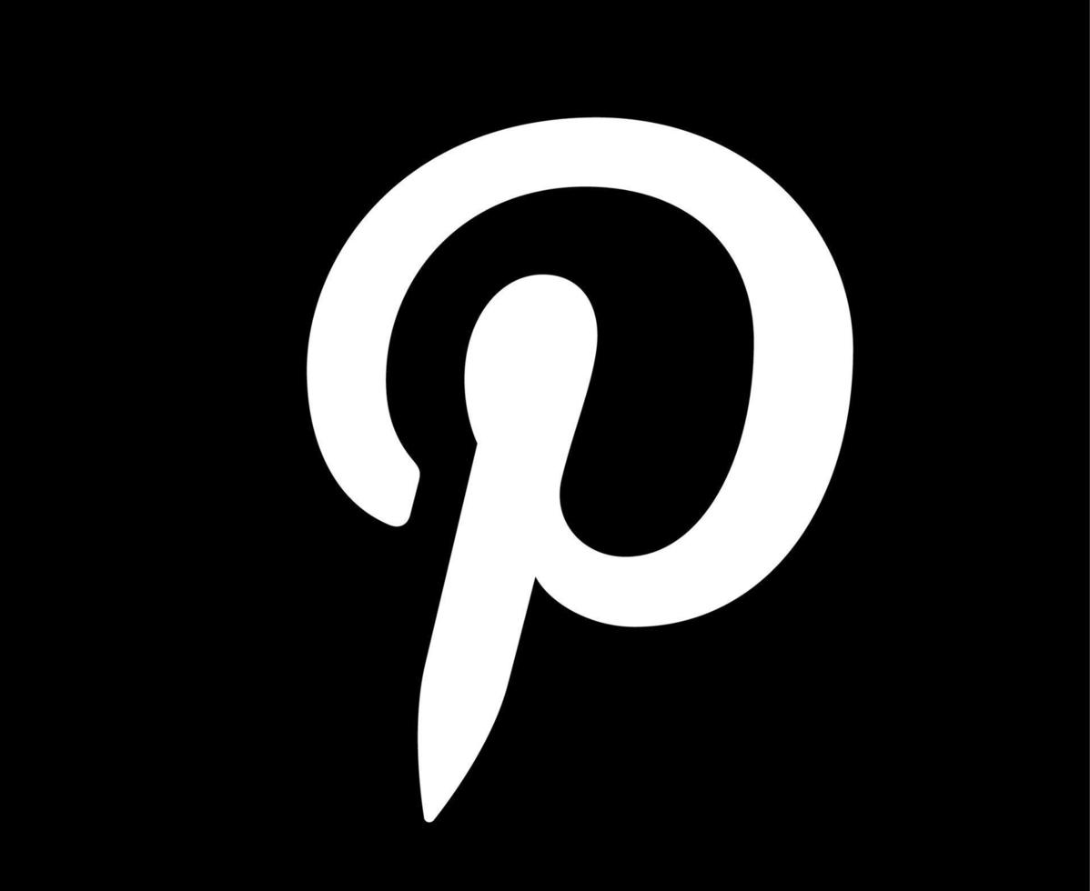 pinterest ícone de mídia social design de logotipo símbolo ilustração vetorial vetor