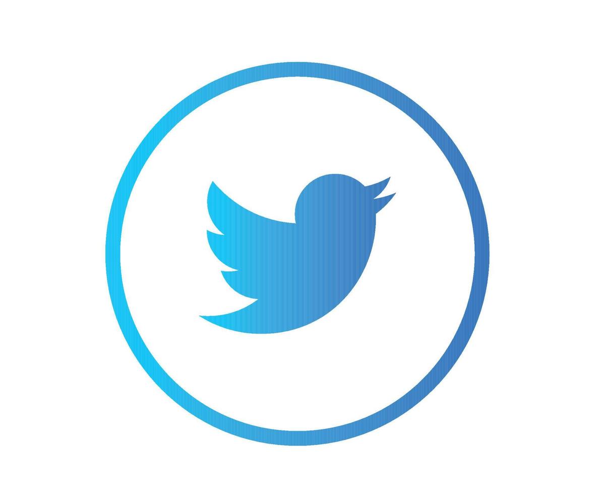 twitter ícone de mídia social logotipo abstrato símbolo ilustração vetorial vetor