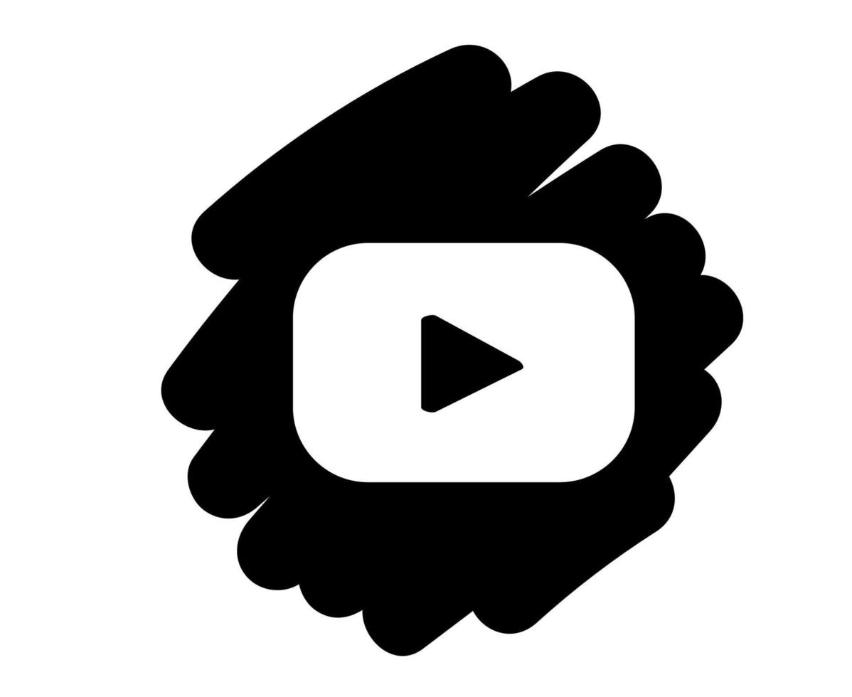 youtube ícone de mídia social símbolo logotipo ilustração vetorial vetor