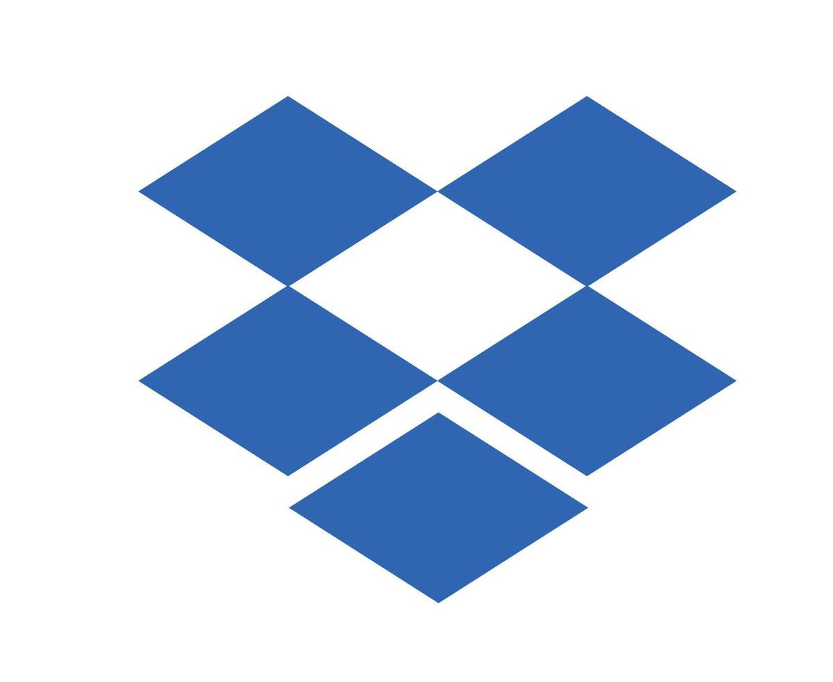 dropbox mídia social ícone símbolo logotipo design ilustração vetorial vetor