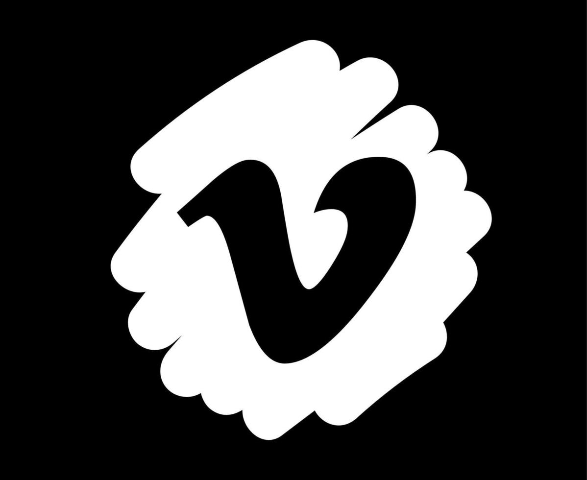 vimeo mídia social ícone abstrato símbolo ilustração vetorial vetor