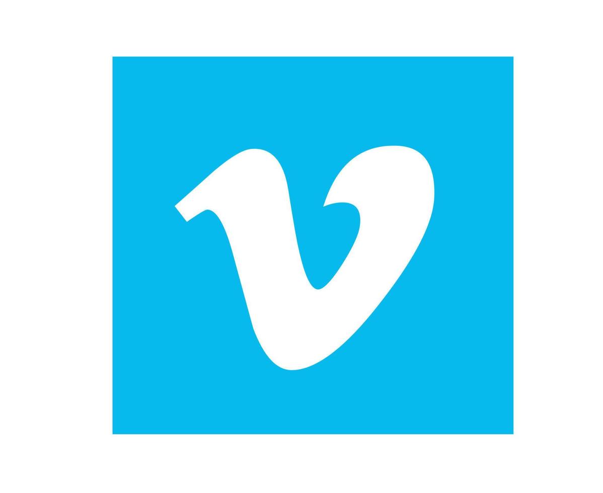 vimeo mídia social ícone símbolo abstrato design ilustração vetorial vetor