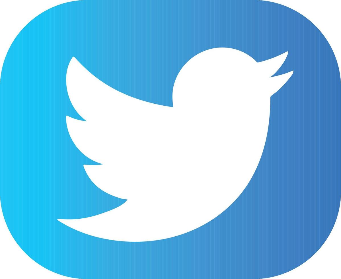 ilustração em vetor design de logotipo abstrato de ícone de mídia social do twitter