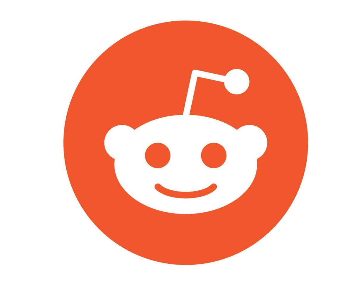 reddit ícone de mídia social abstrato design de logotipo ilustração vetorial vetor